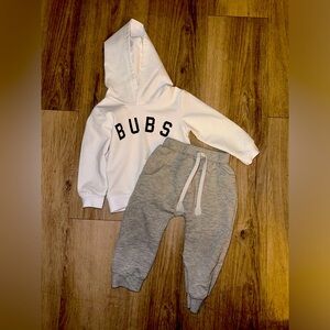 Light weight white and gray outfit